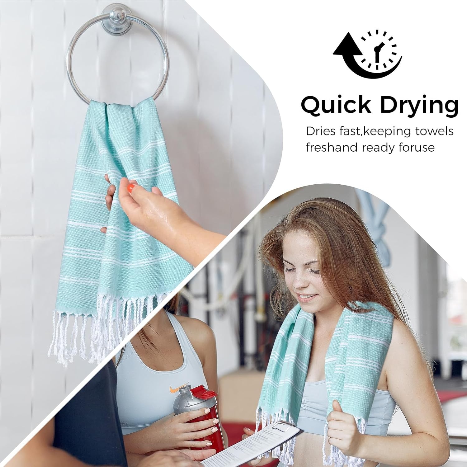 Hand Towels for Bathroom – 2-Pack,20×30 Inch-100% Cotton,Turkish Bathroom Hand
