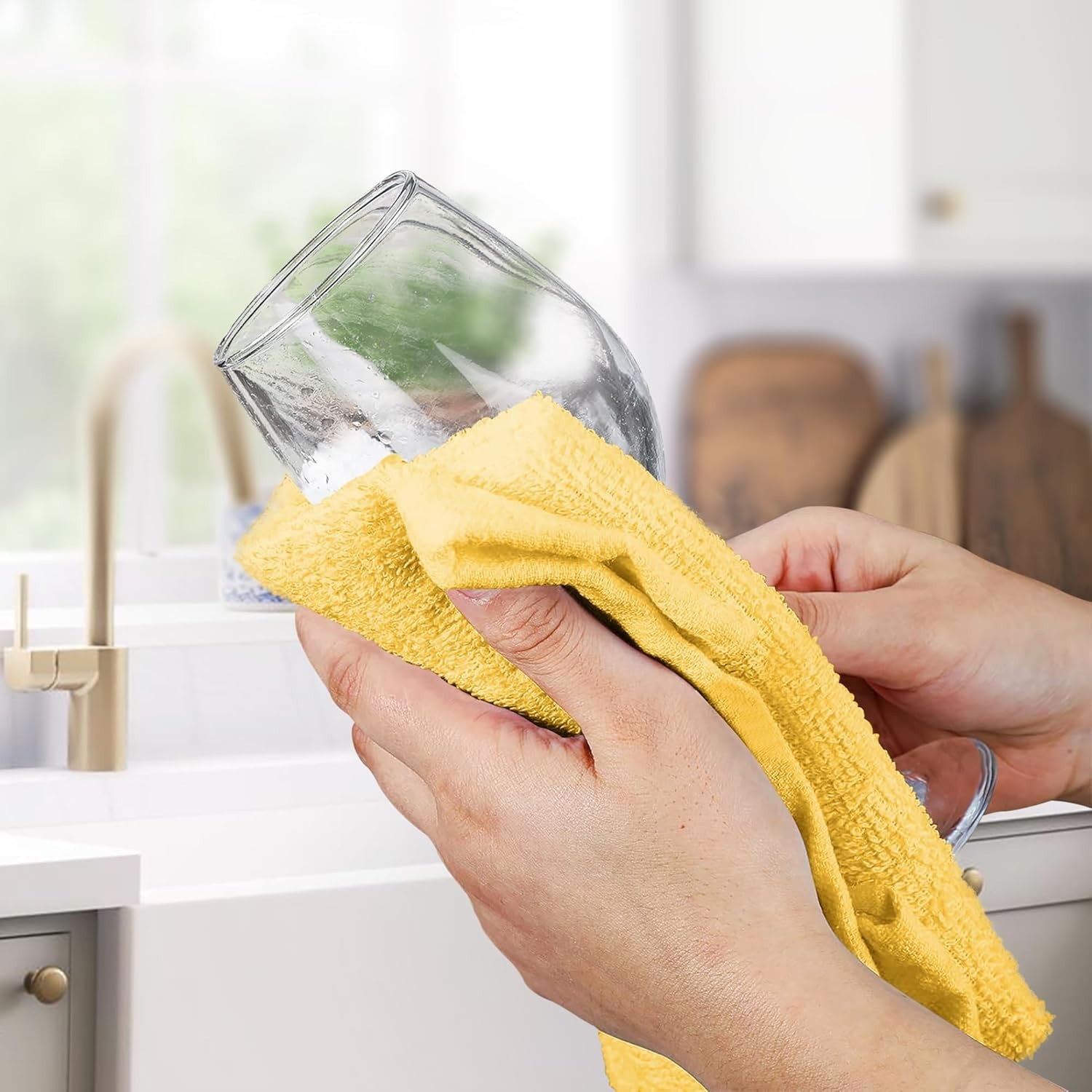 Reusable Cleaning Rags 60 Pack – Durable Yellow Bar Towels