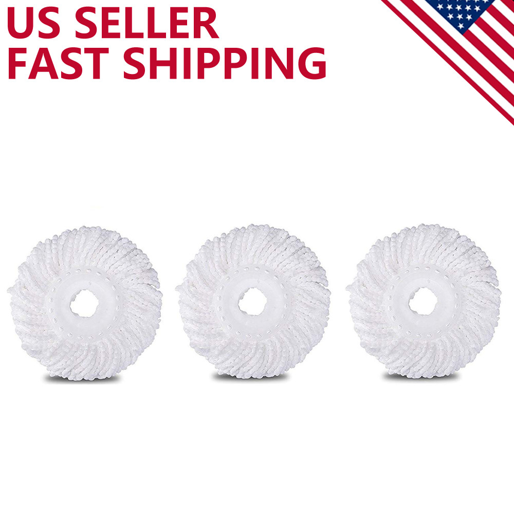 3x Replacement Microfiber Mop Head Easy Clean Wring Refill For O-Cedar Spin Mop