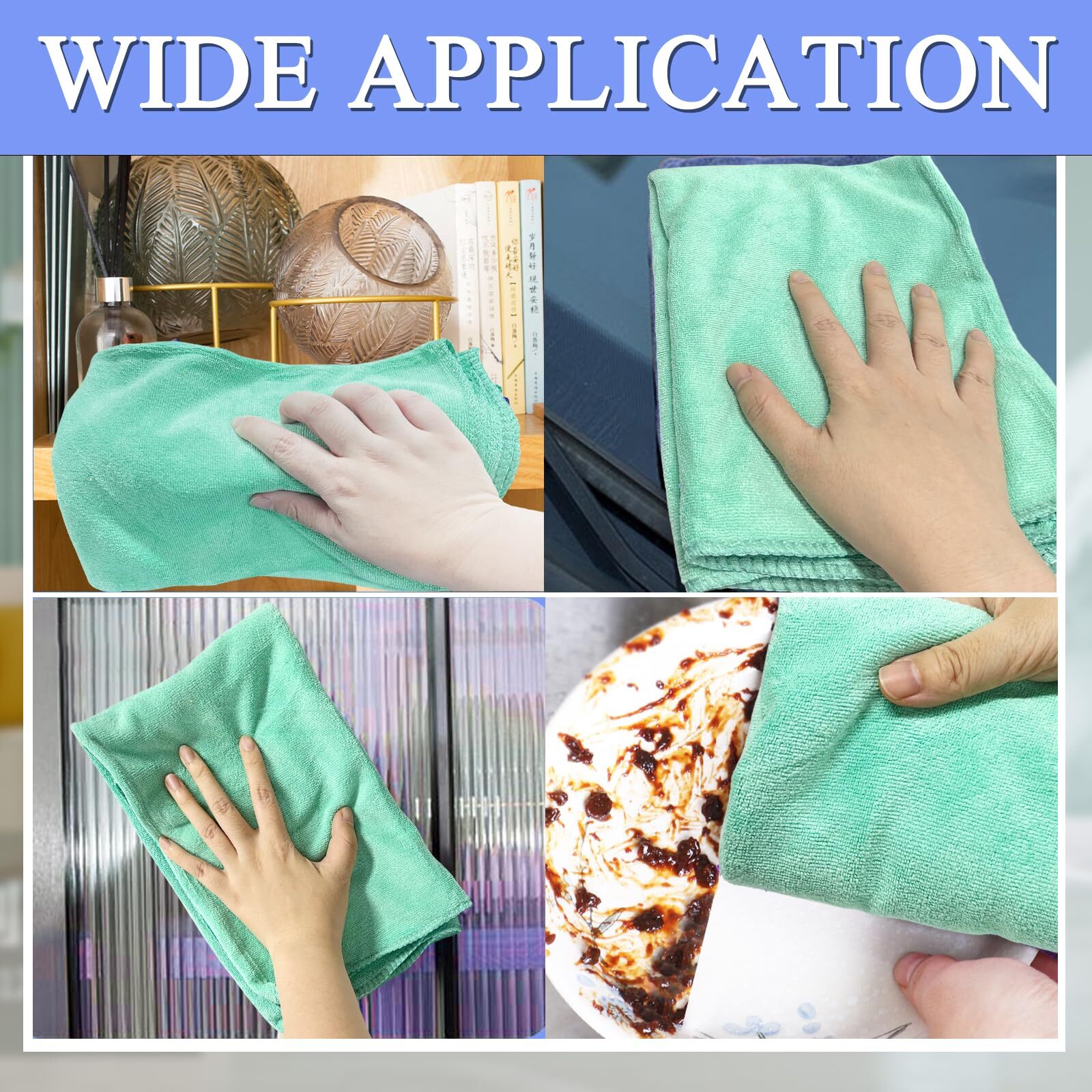 6 Pcs Extra Large Microfiber Cleaning Cloth 20″ X 30″ Washable Reusable Large Fl