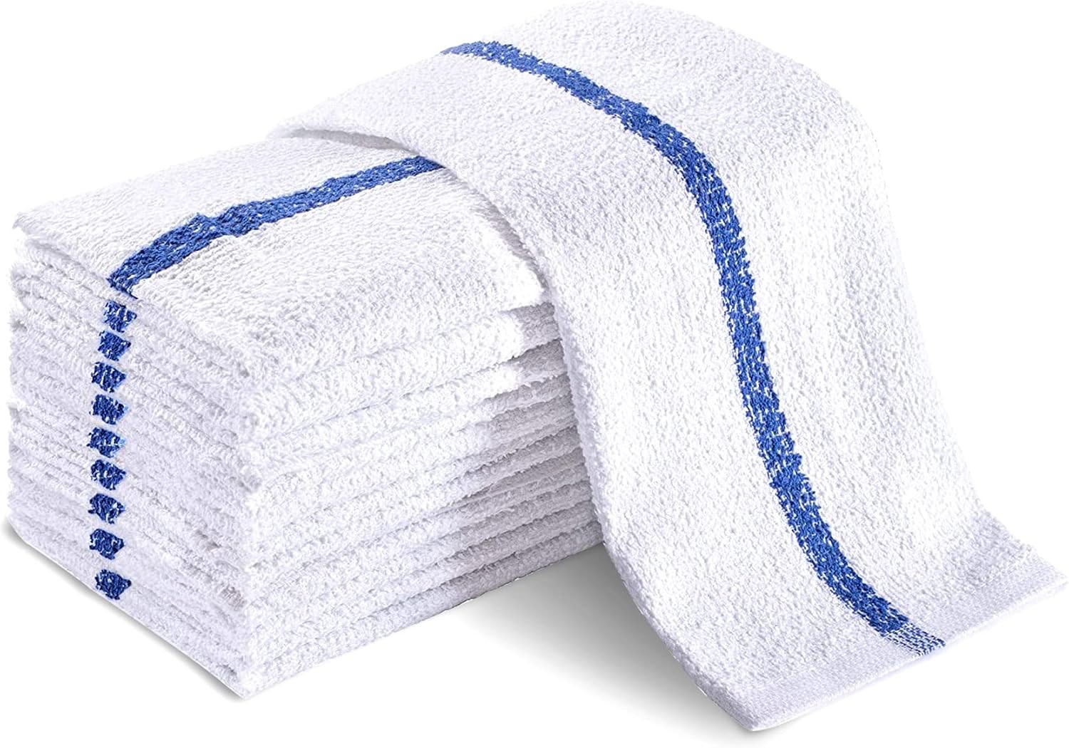 Universal Cleaning Towels, Bulk 24 Pack, 16” X 19” 100% Cotton Fully Bordered