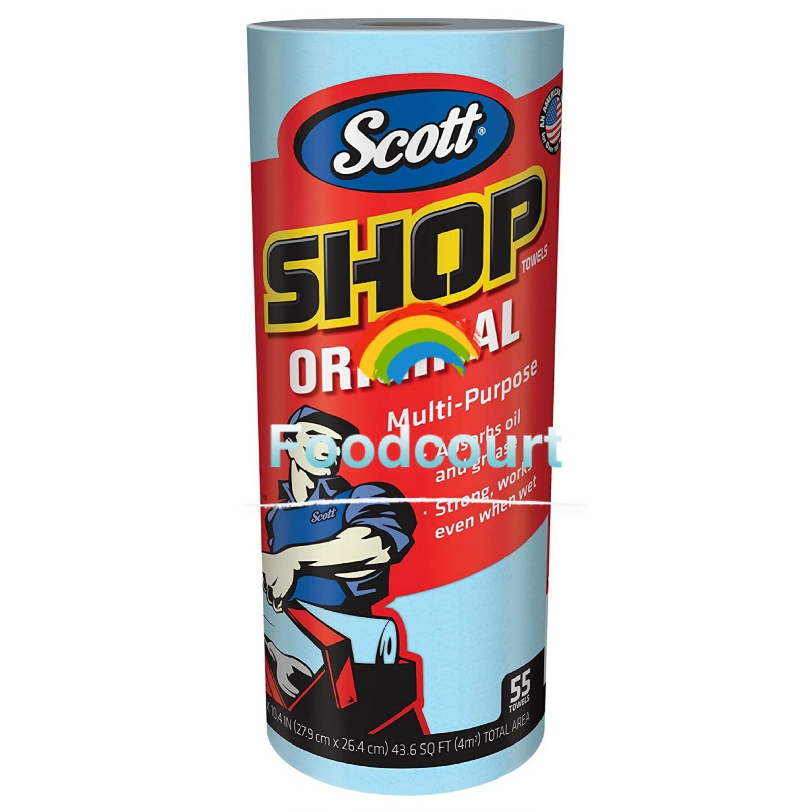 SCOTT Blue Original Multi Purpose Paper Shop Towels 55 Sheets Roll 20 Rolls