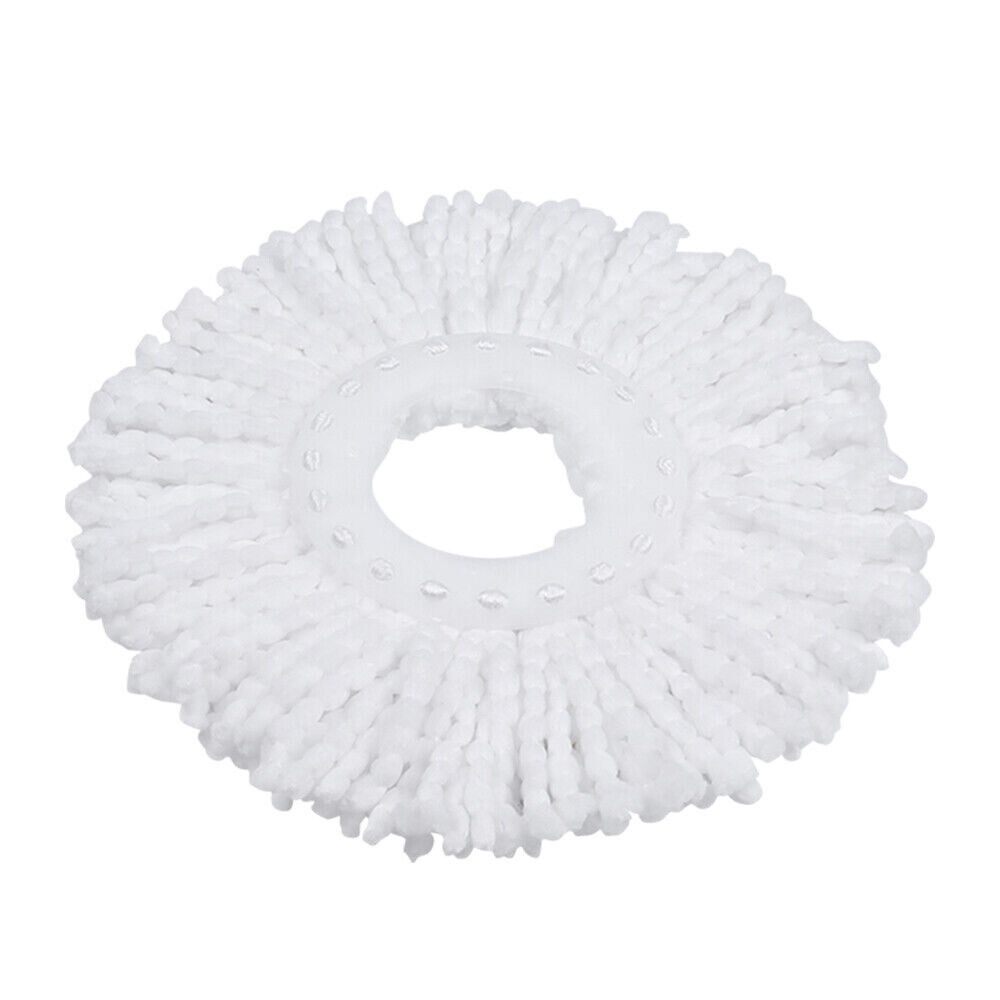 360° Rotating Spinning Mop Pole Handle Replacement with 2x Microfiber Mop Heads