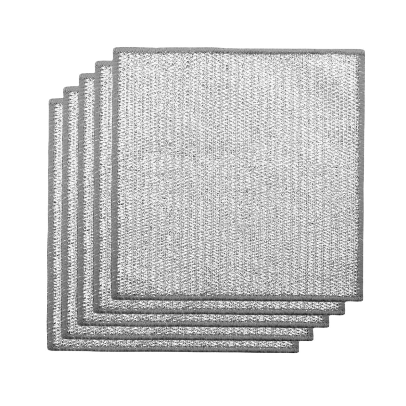 5 Pack Non-Scratch Wire Dishcloth, Double-Sided Mesh Stainless Steel Wire Dis…