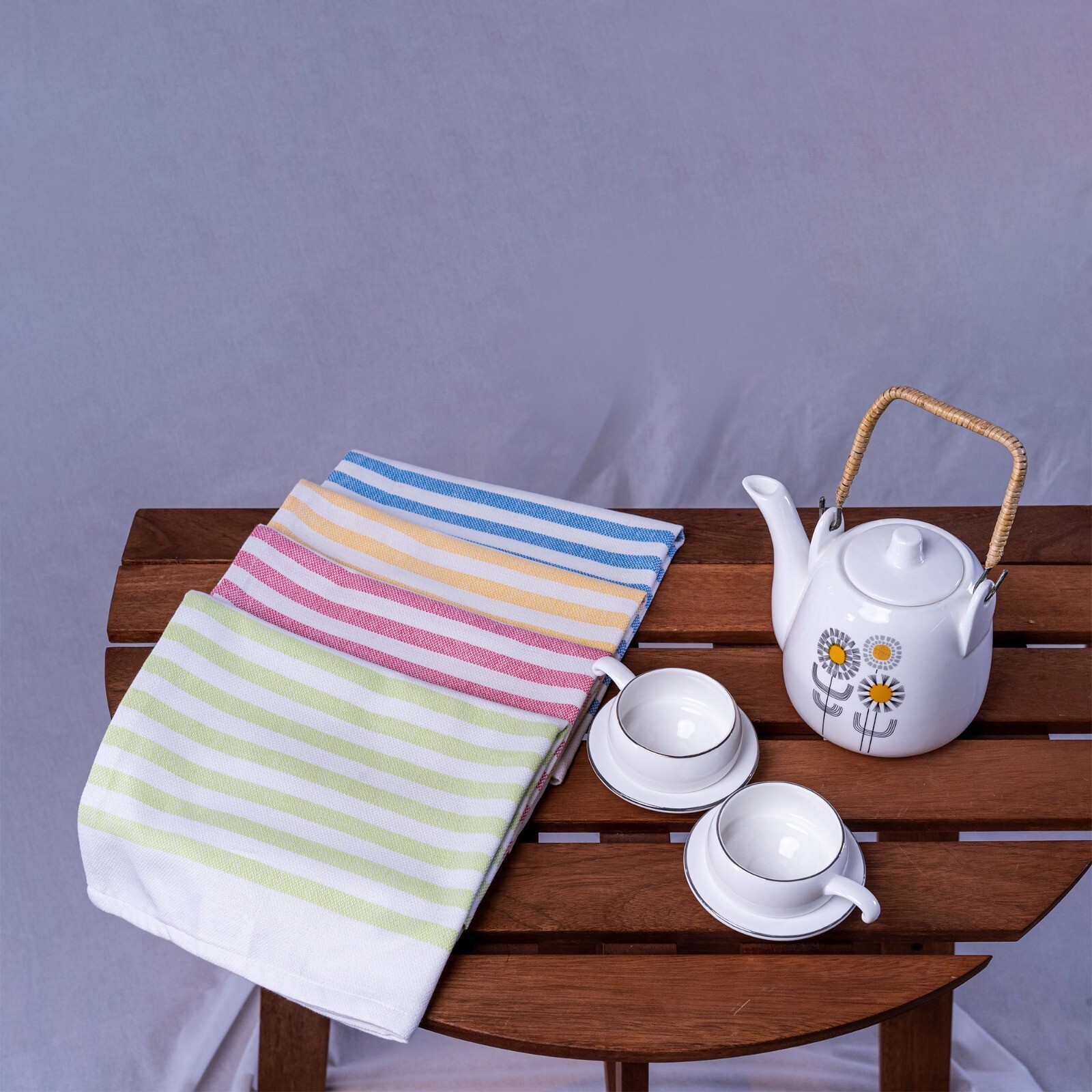(Assorted Colors) Multi Purpose Towel 100% Cotton – Set of 4 (20×30″)