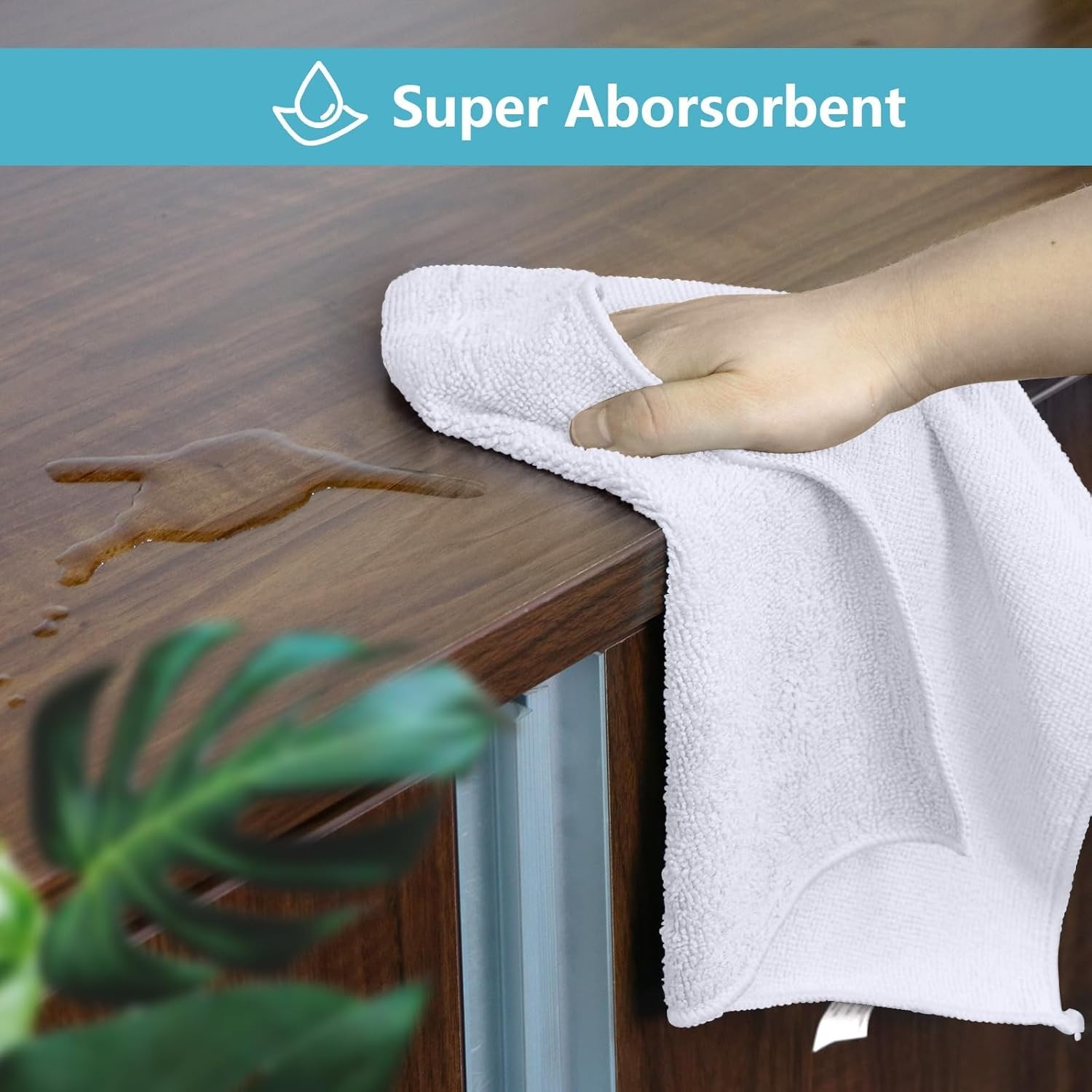 5-Pack White Microfiber Cleaning Cloths – Ultra Absorbent & Lint-Free Towels
