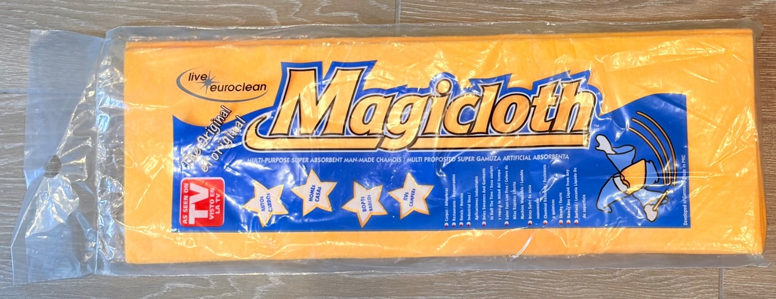 Live Euroclean Magicloth Multi-Purpose Super Absorbent Chamois Cloth NOS Germany