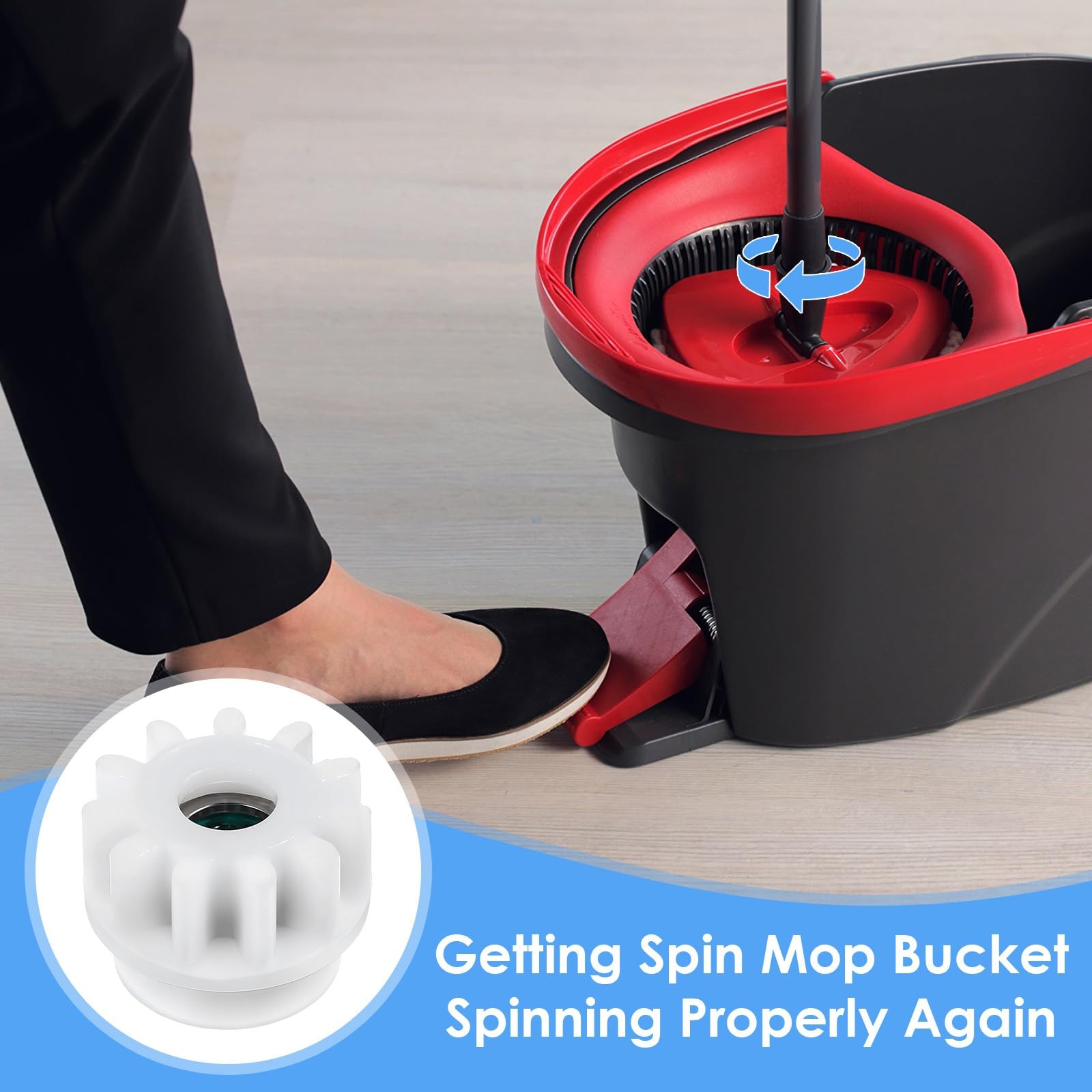 4 Pcs Spin Mop Replacement Parts, Spin Mop Bucket Clutch Bearing Bucket Gear …