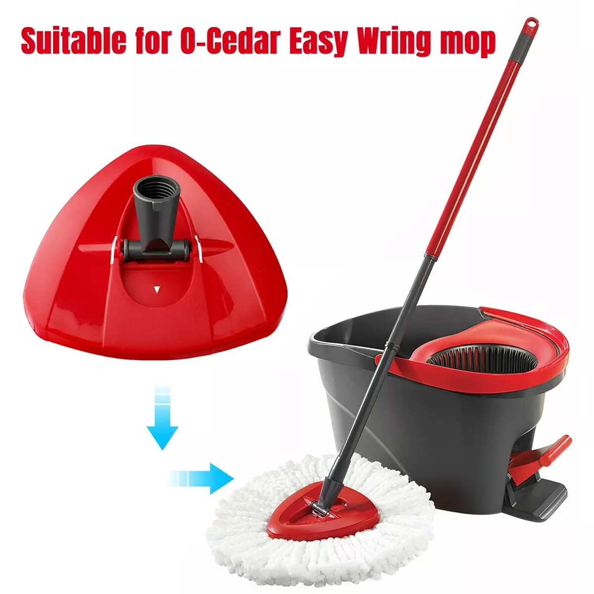 Replacement Mop HEAD For O-Cedar Spin Mop Easy Clean Wring+Brush+mop base