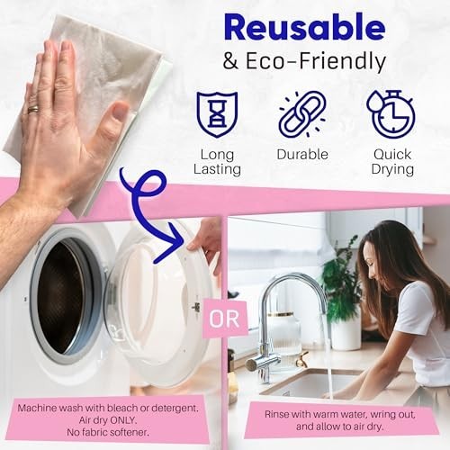 Microfiber Cleaning Cloths 16×15 Inch 11 Pack Highly Absorbent Lint Free for