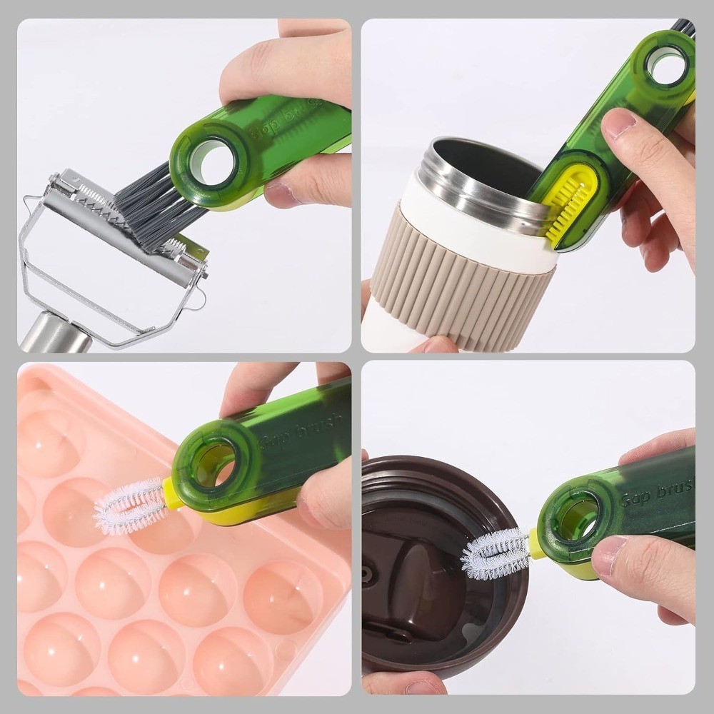 3 in 1 Cup Lid Gap Cleaning Brush Set, Multifunctional Insulation Bottle