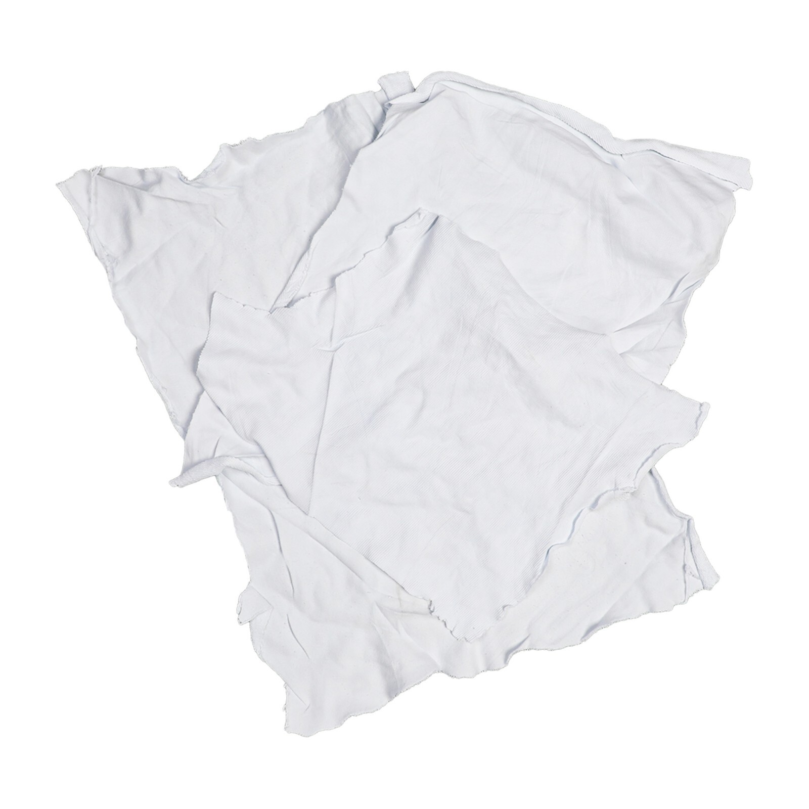 White Knit Cleaning Rags – Premium T-Shirt Absorbent Multipurpose, Size Options