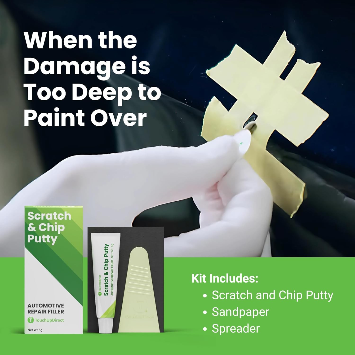 Automotive Body Filler Kit 5g Ready-Mixed Car Scratch Repair Chip Repair Putty