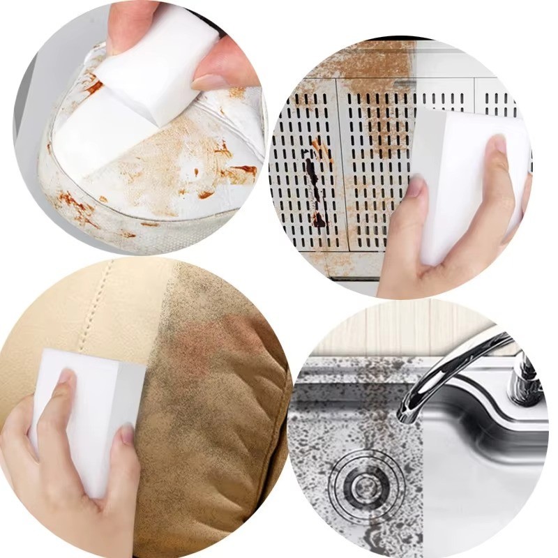 100 PCS Sponge Eraser BULK PACK Melamine Cleaning Foam 3/4″ Thick Kitchen Bath