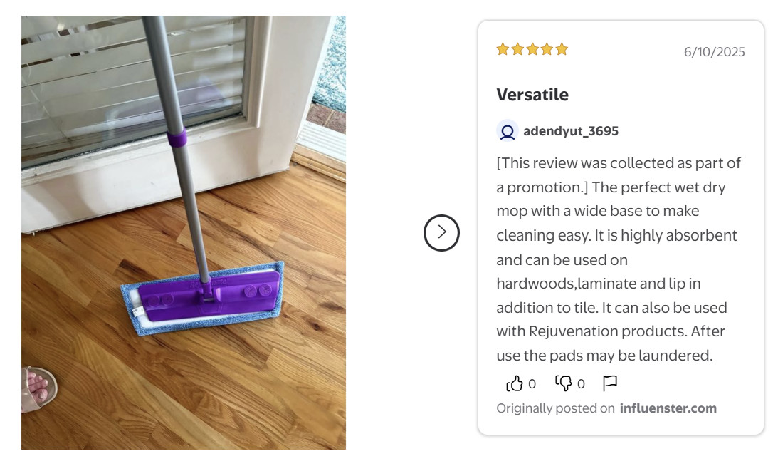 Rejuvenate Microfiber Mop Kit with Reusable Pad, 1 Count
