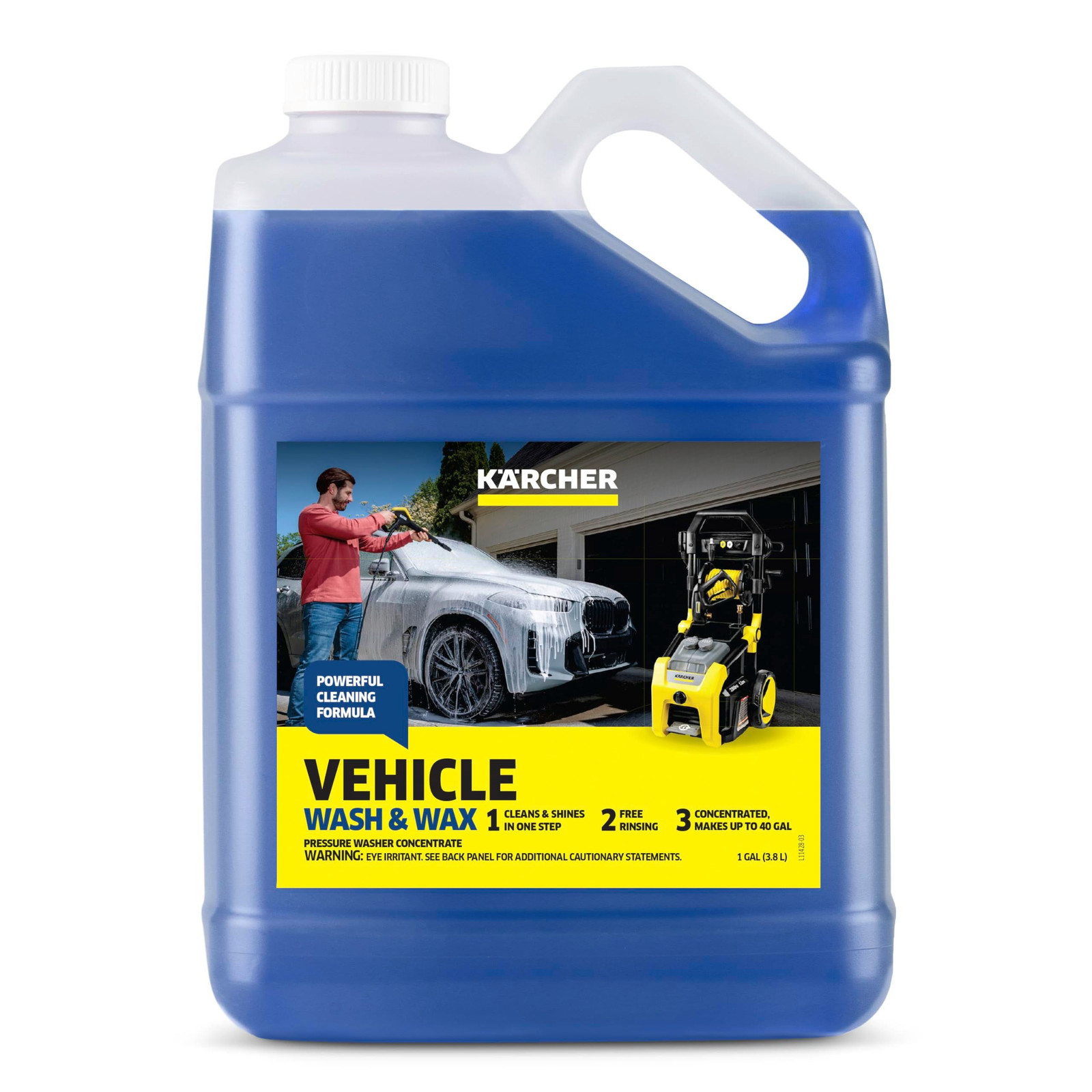 Kärcher Vehicle Wash and Wax, Pressure Washer 128 Fl Oz (Pack of 1), Blue