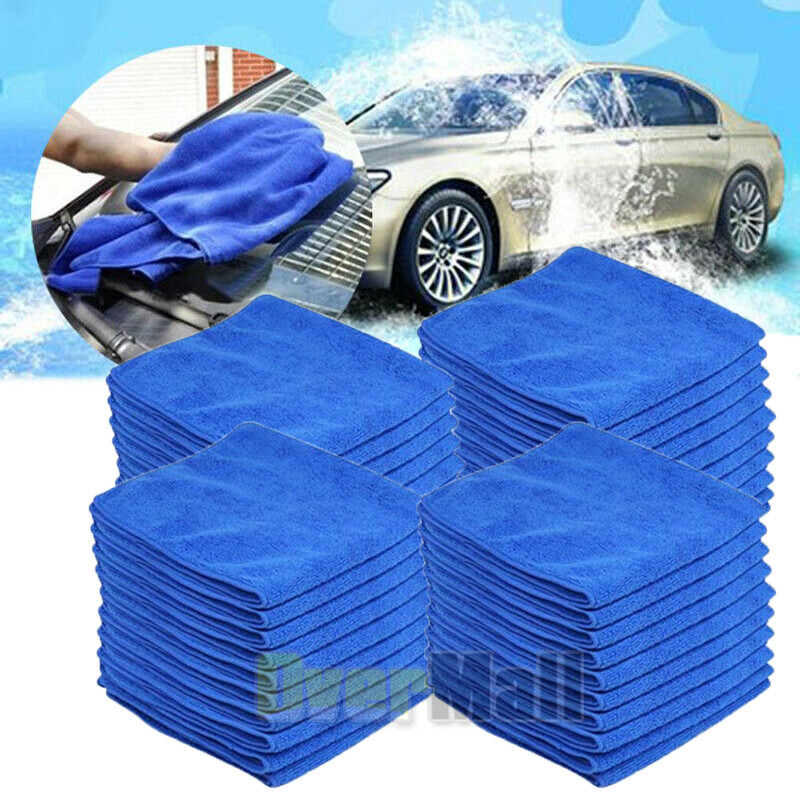 100 Toallas De Microfibra 12×12 Secado Rapido Para Limpieza Autos Carros Cocina