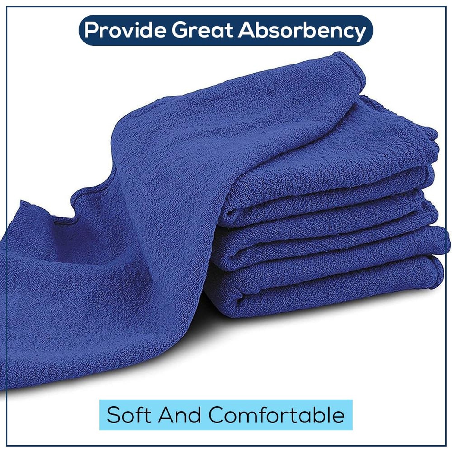 Simpli-Magic 79186 Shop Towels 14″x12″, Pack of 150, Blue 150 Pack