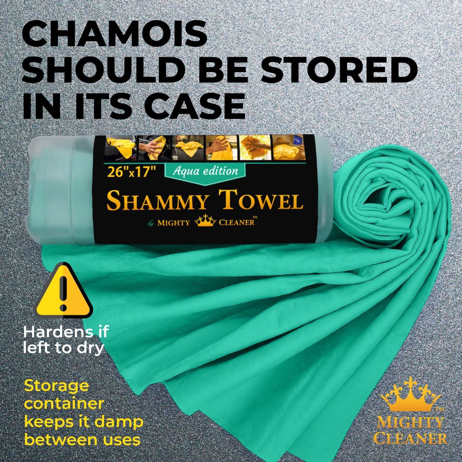 Super Absorbent Chamois Towel for Car Drying – Scratch-Free, 26″x17″