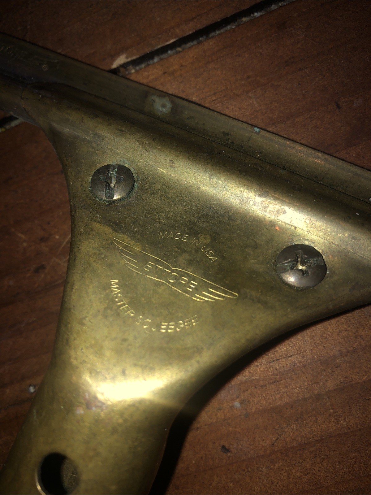 Lot 3 Brass Window Squeegee Unger Ettore 9” 16” 17”
