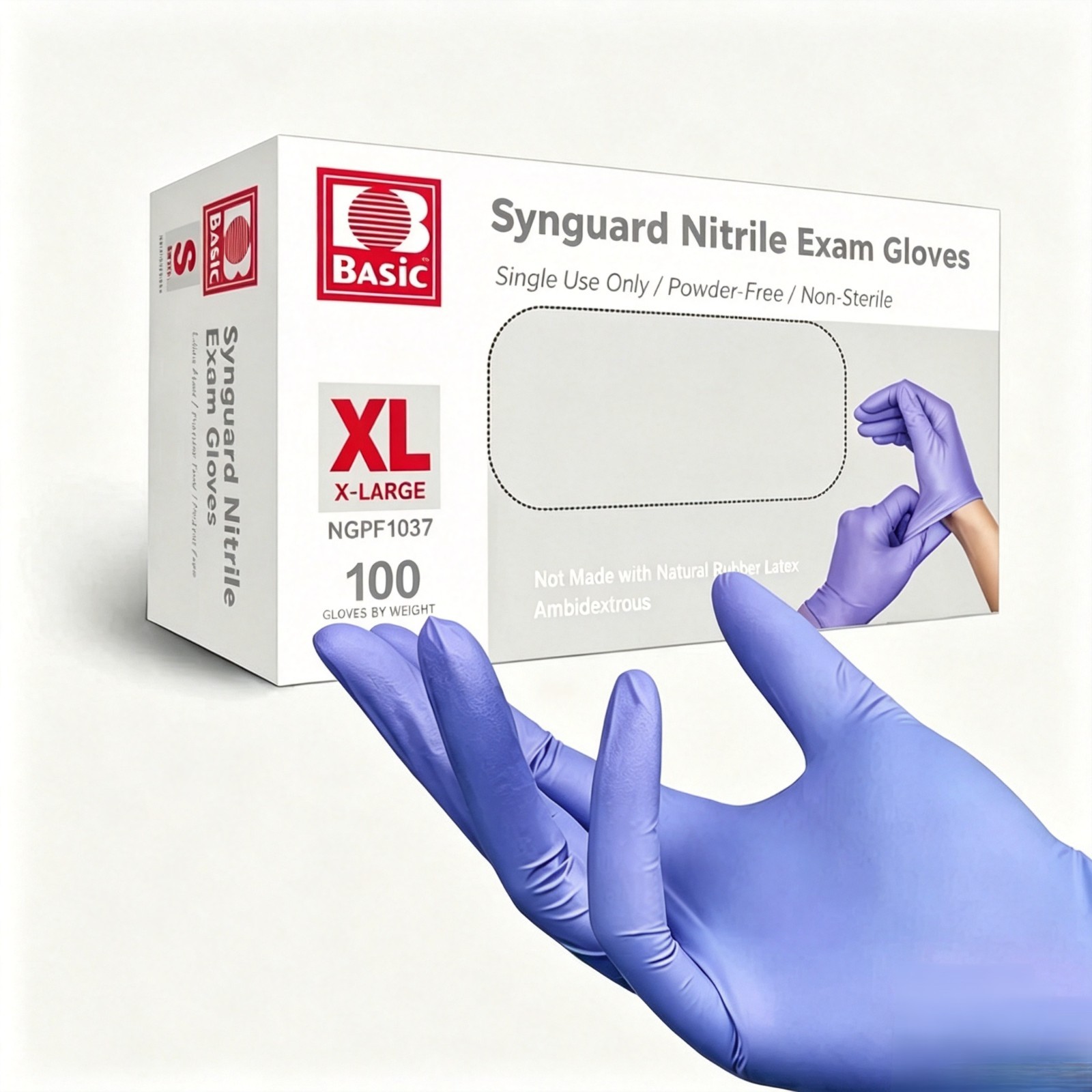 1000pcs Disposable Nitrile Gloves Bulk Box Powderless Latex Free Food Service