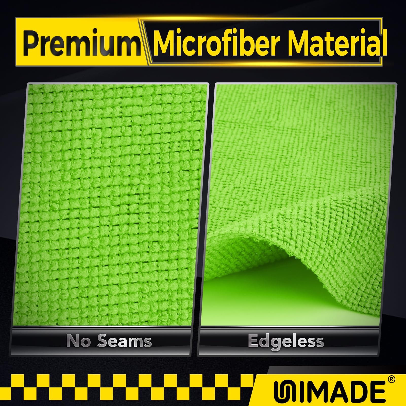 100PK Microfiber Cleaning Cloths for Automotive, Garage, and Restaurant Use