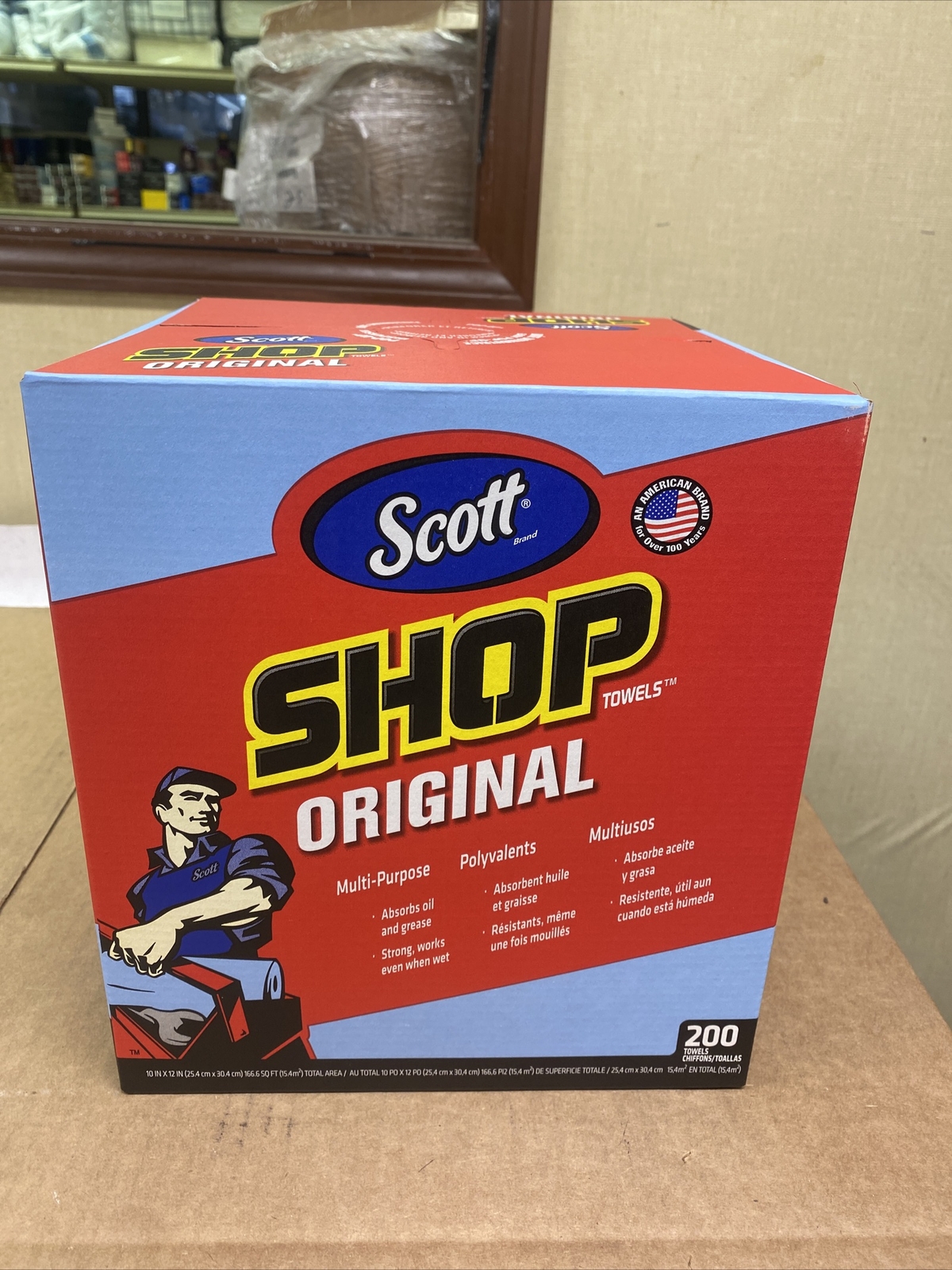 Scott 75190 Multi-Purpose Shop Towels Blue 200 Count