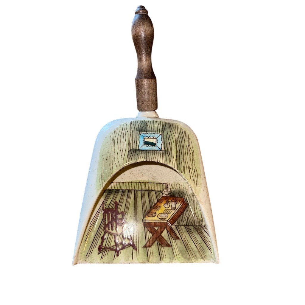 Davar Originals Vintage Handheld Crumb Sweeper Dust Pan Wood Handle 6 in Japan