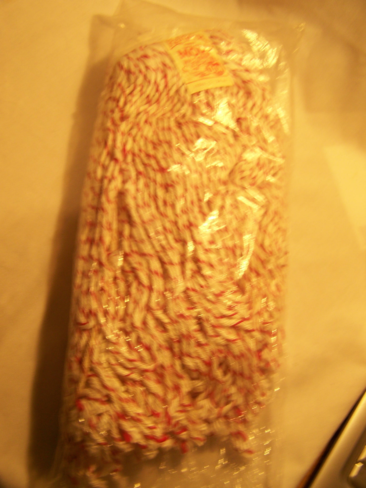 Vintage Red and White Mop Head Red Tiger Super Thirsty
