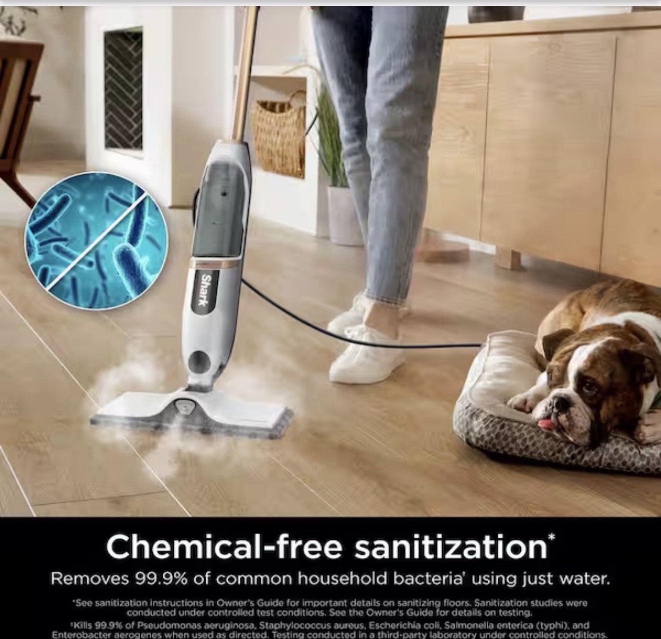 Shark SteamSpot Corded Steam Mop with XL Tank and Washable Pads White S2001