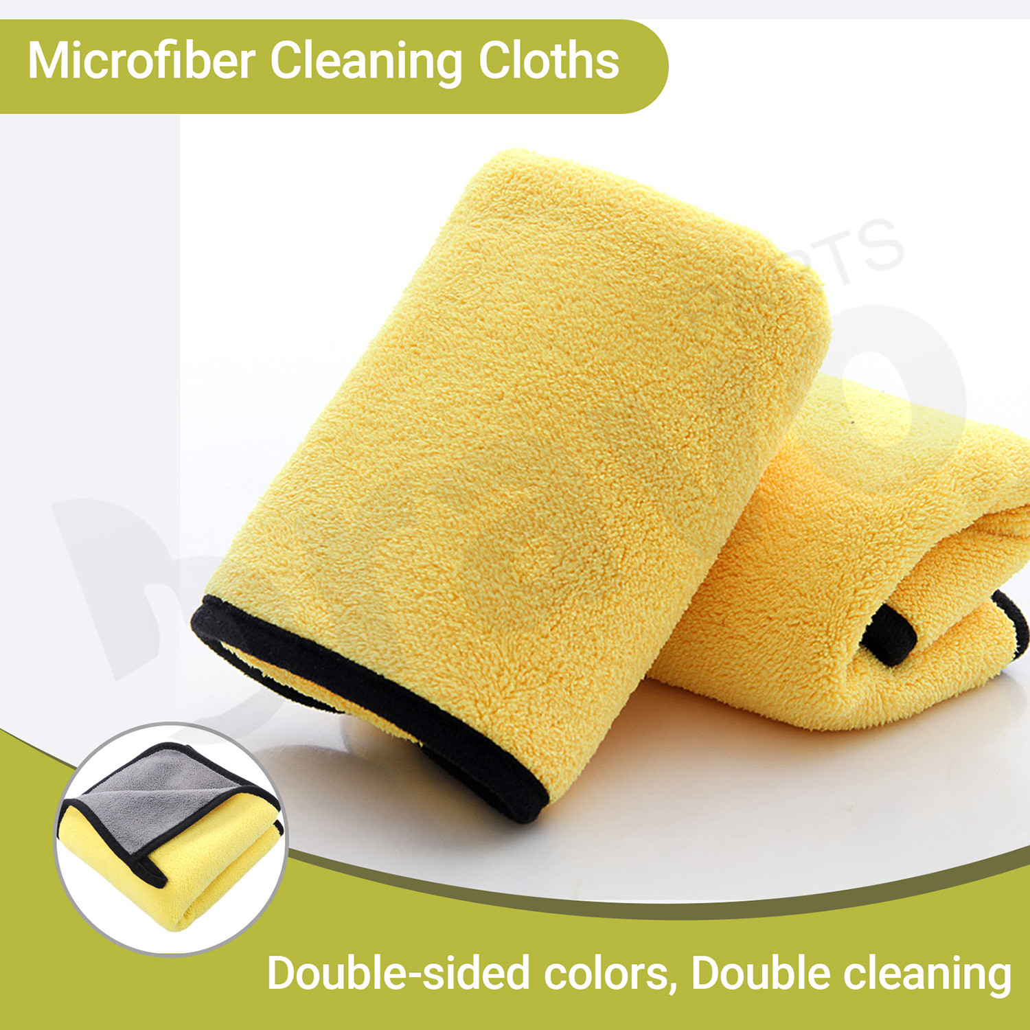 Set of 10 Microfiber Cleaning Cloth 12×12″ Car Care Towel Drying Polishing Rag