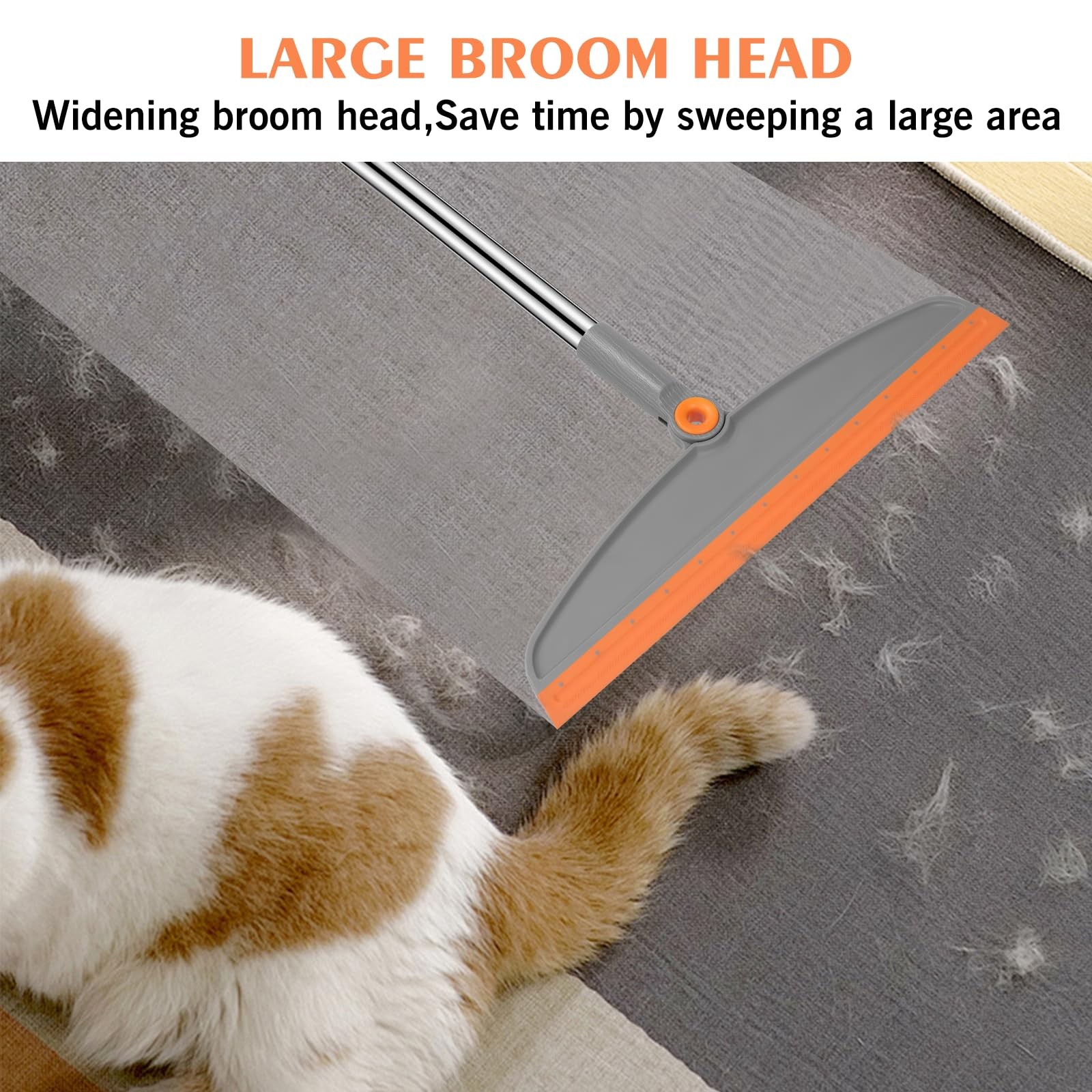 Multifunction Magic Broom, 54 Inch Adjustable Long Handle Silicone Floor