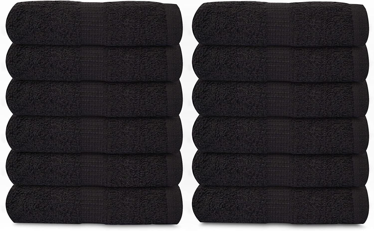 Wash Cloth Towels Set 13×13 Premium Cotton Bulk Pack of 12,24,36,48,60,120,300