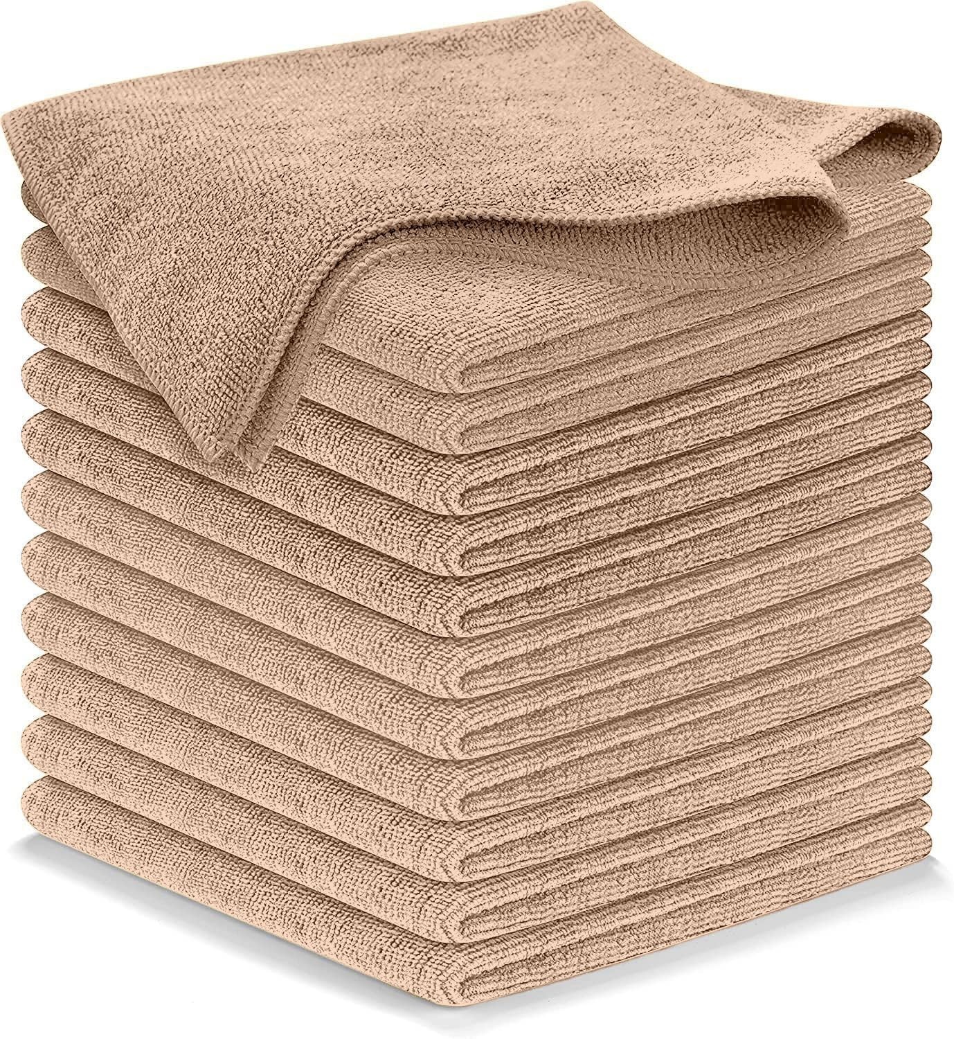 12-Piece Lint-Free Microfiber Cleaning Cloths – 1200 Washes, 12.5 Inch Square