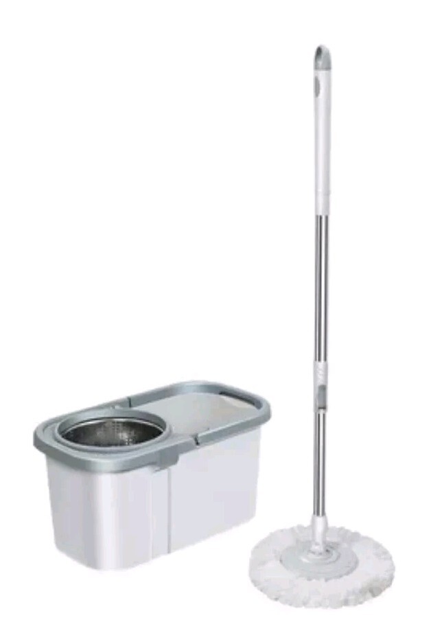 SIMPLI-MAGIC Spin Mop and Bucket with Wringer Set, Mop Bucket Cleaning System