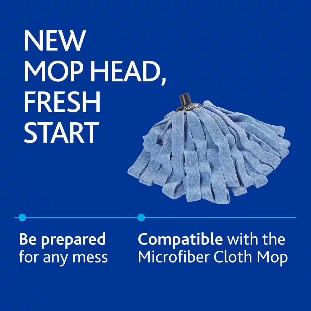 Microfiber Wet Cloth Mop Replacement Mop Head (2-Pack)
