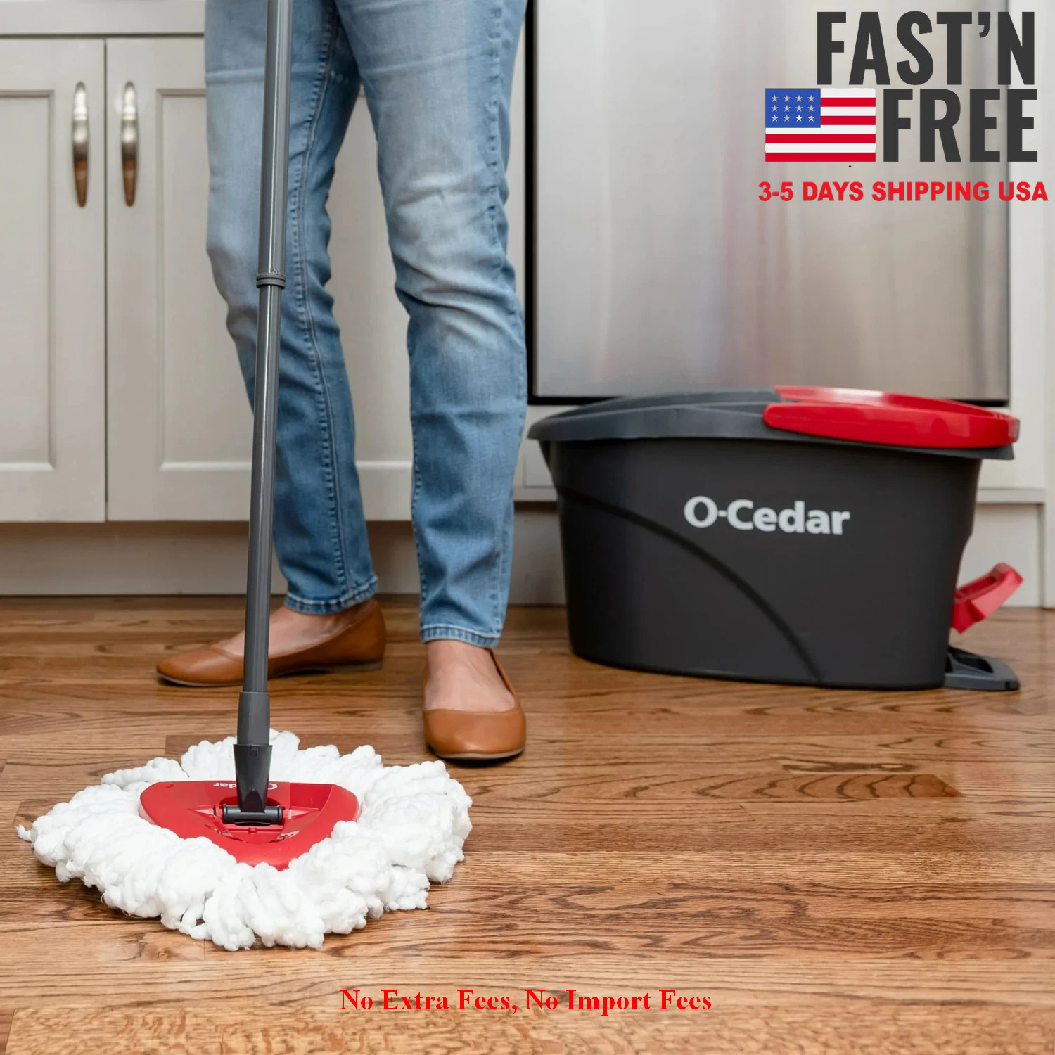 [HOT SALE] O-Cedar EasyWring™ Spin Mop & Bucket System, NEW USA FREE SHIPPING