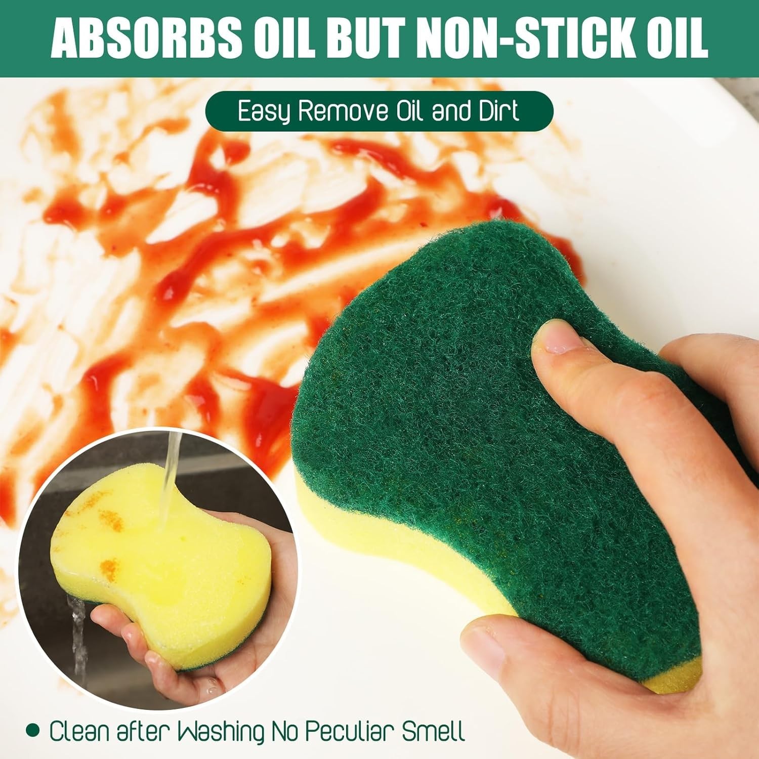 240 Bulk Non-Scratch Scouring Sponges – Durable & Versatile