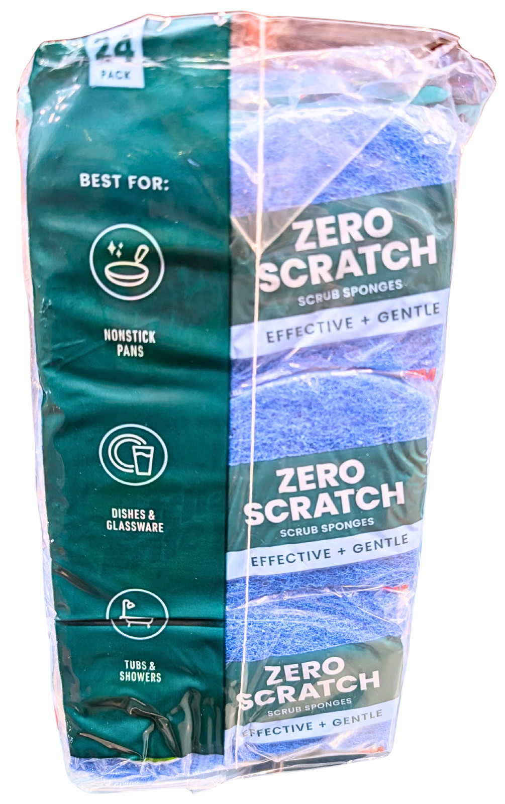 Scotch-Brite Zero Scratch Blue Scrub Sponges 24 Count