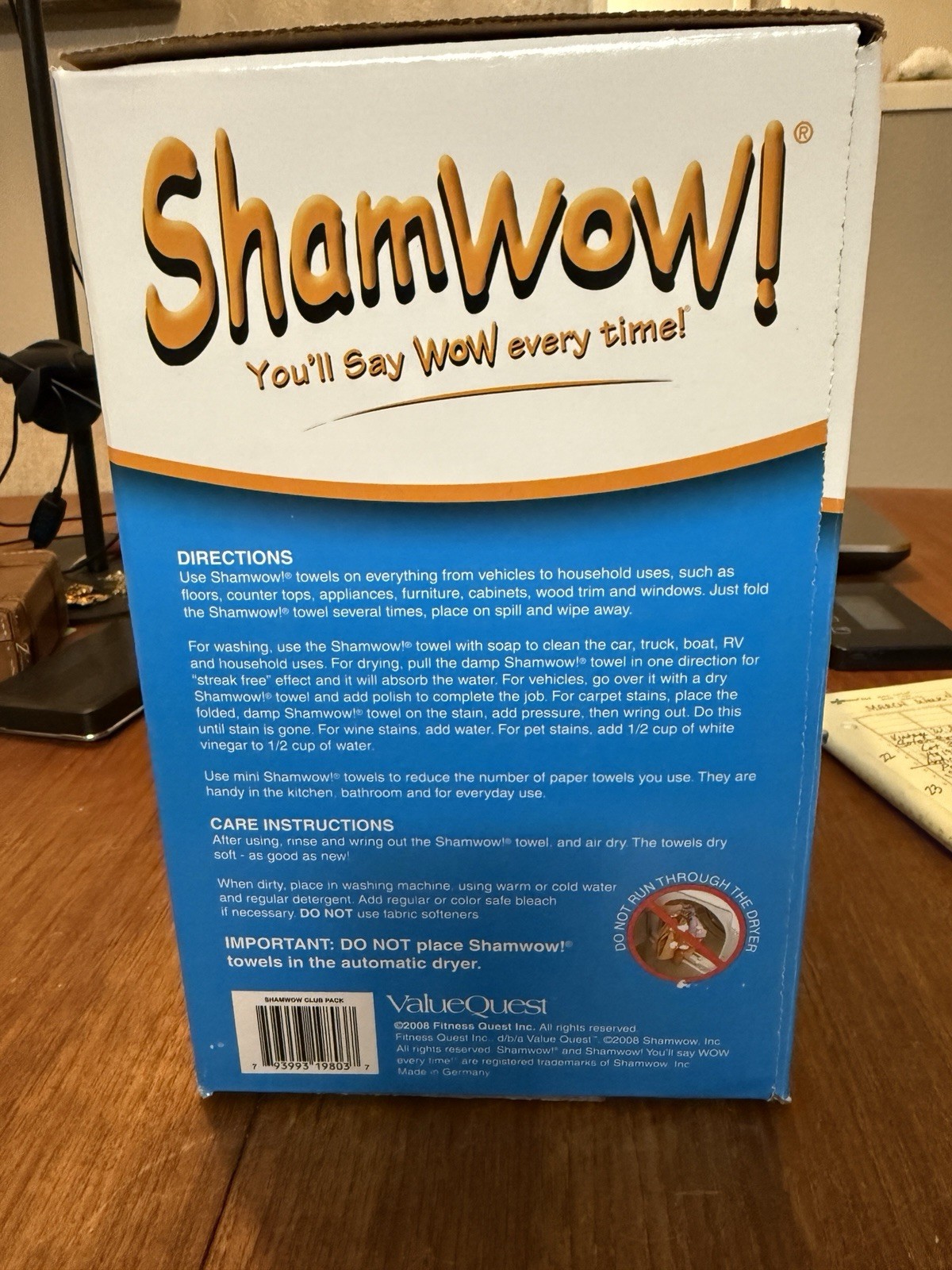 The Original Shamwow Super Absorbant Towels Box 16 8 Large Mini Made In Germany