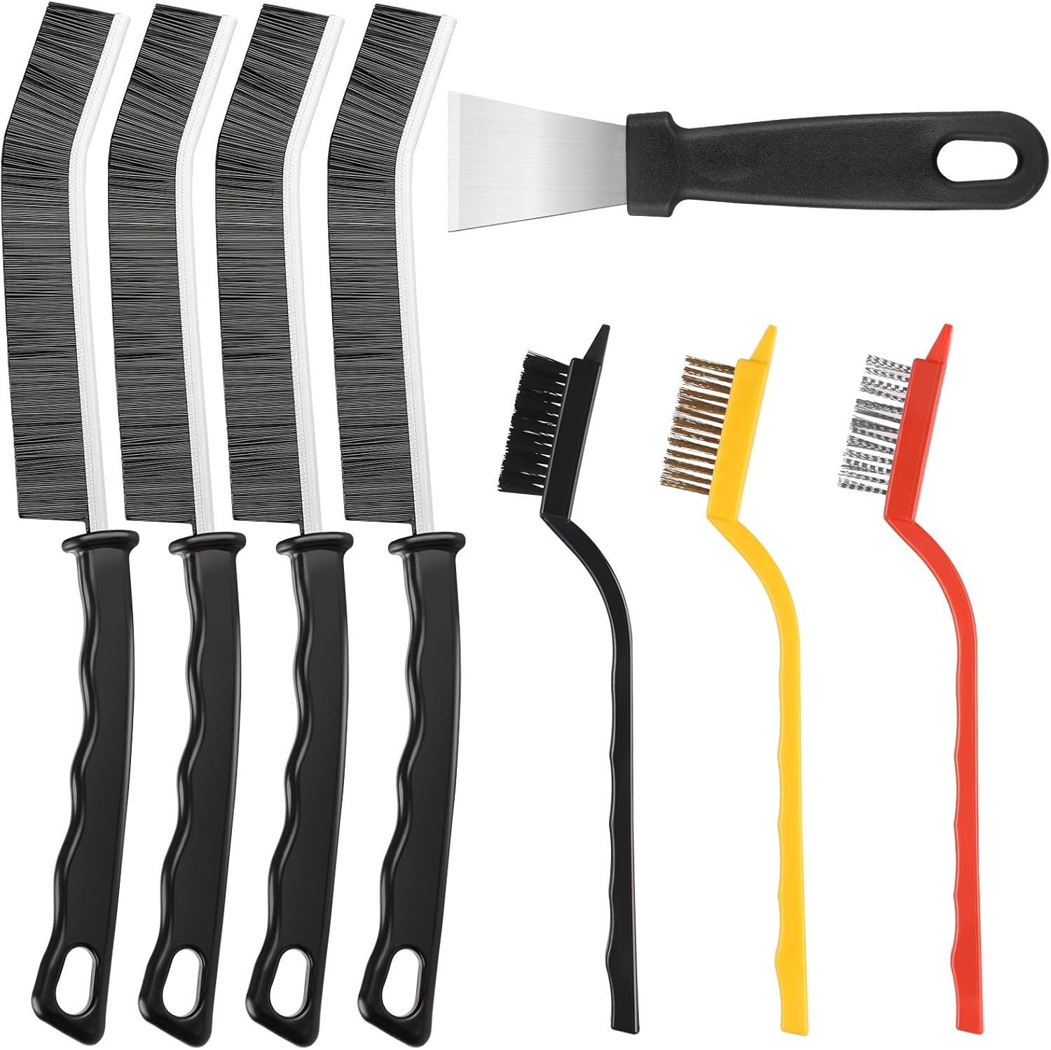 Crevice Cleaning Brush,8 Pcs Cleaning Supplies,Hard Bristle Crevice