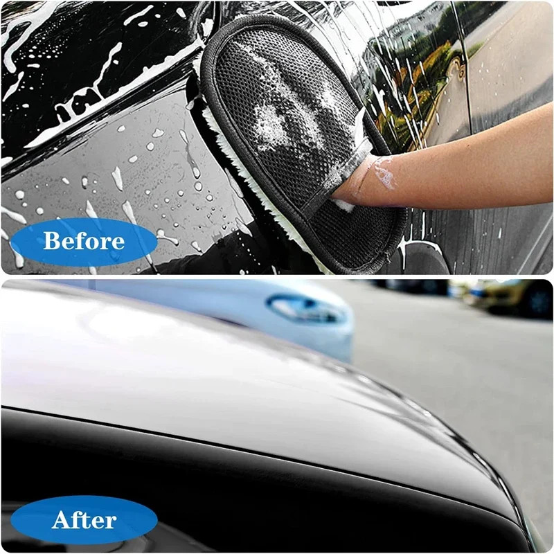 1/10Pcs Car Cleaning Sponge Glove Car Polishing Washing Mitt Gloves Microfibre W