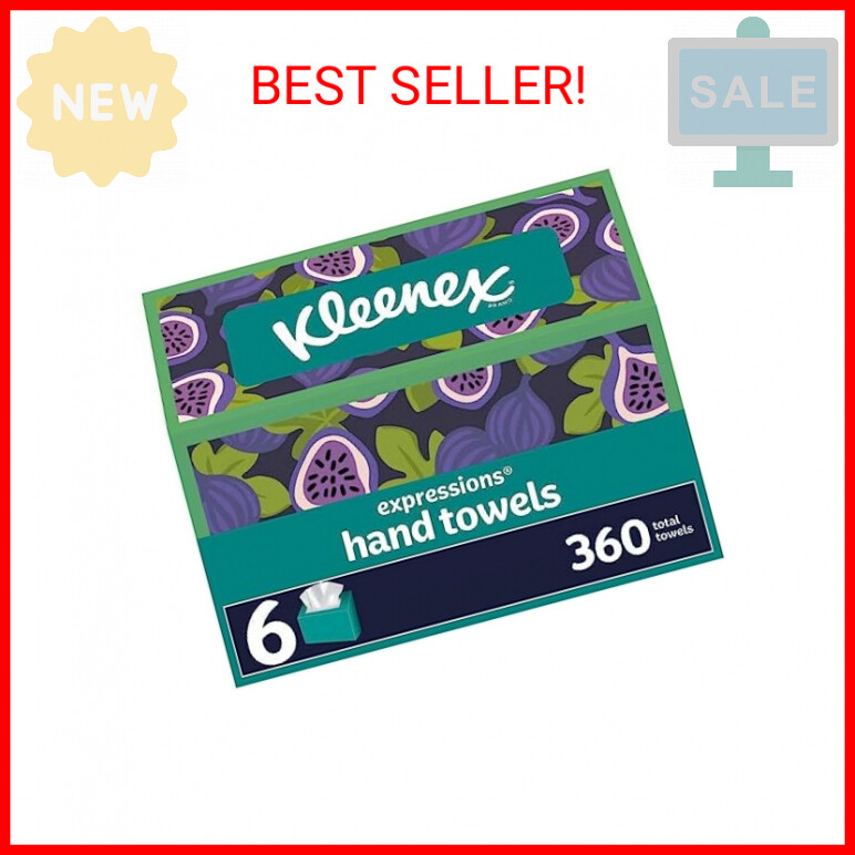 Kleenex Expressions Disposable Paper Hand Towels, 6 Boxes, 60 Towels per Box (36