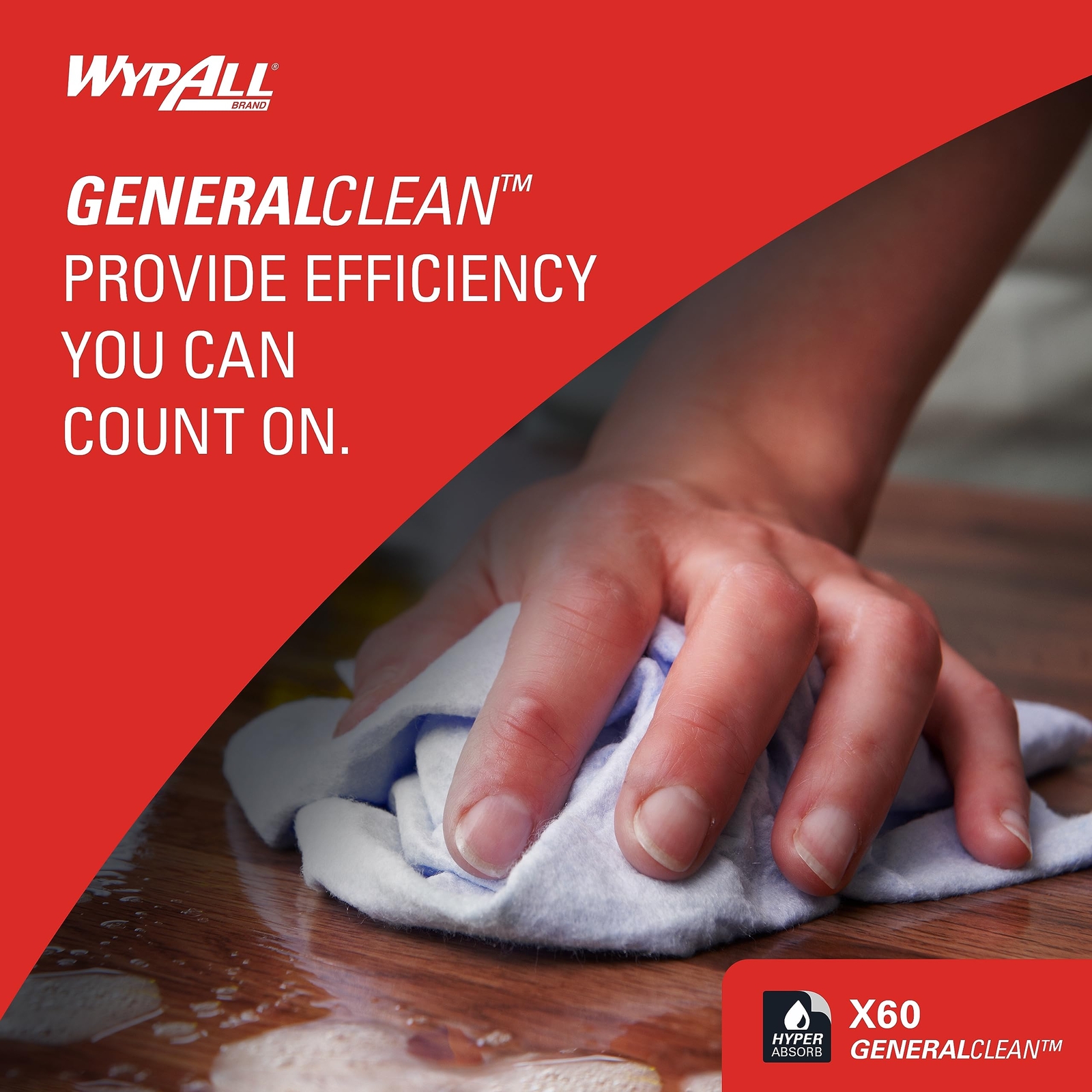 WypAll General Clean X60 Multi Task Cleaning Cloths 1180 Count Pack of 10