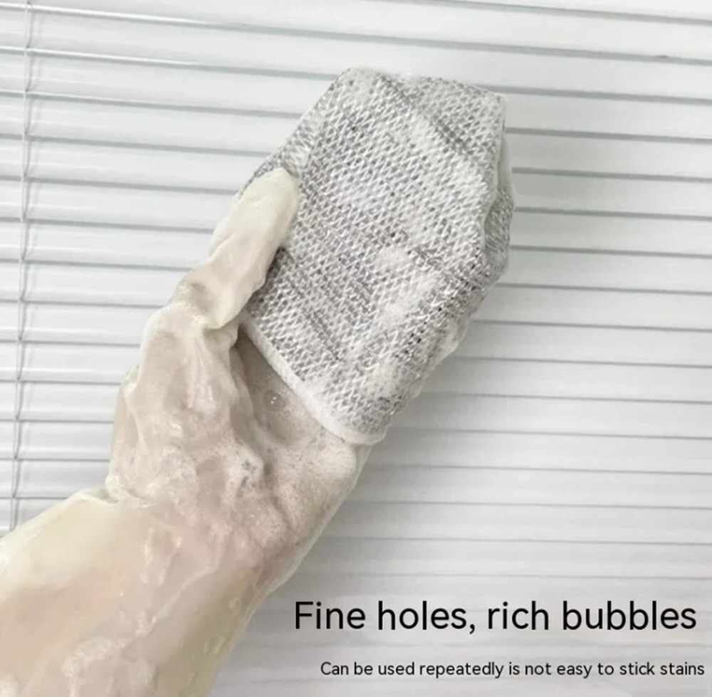 5 Pcs Multipurpose Wire Dishwashing Rags – Wet & Dry Use, Durable Cleaning Rag