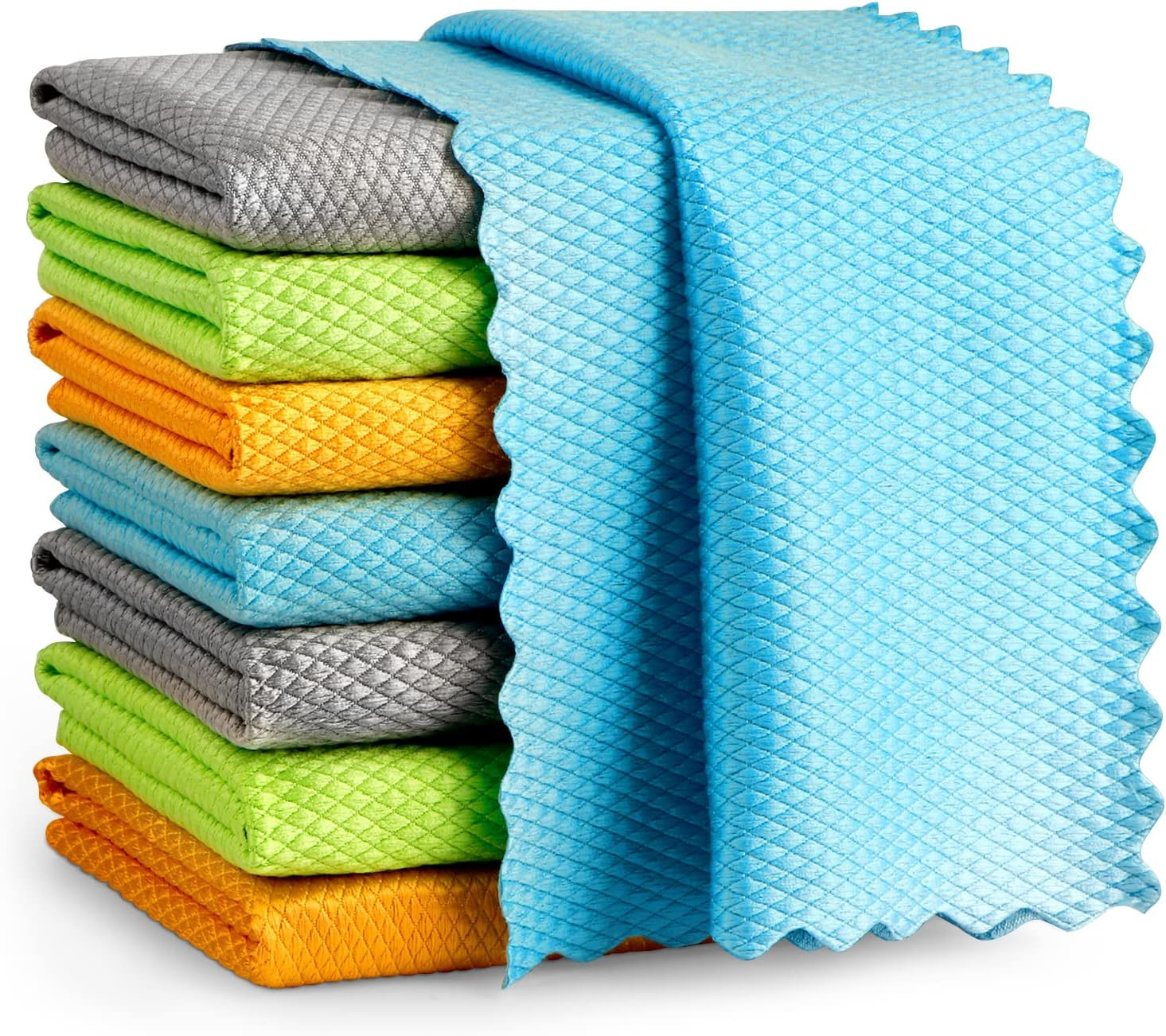 Microfiber Glass Cleaning Cloth, 8PK, Premium Microfiber Glass and Window Cleane