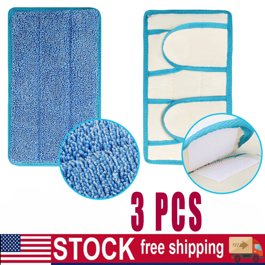 Microfiber Cleaning Mop Pad, Compatible With Sweeper, Washable And Durable 3pcs