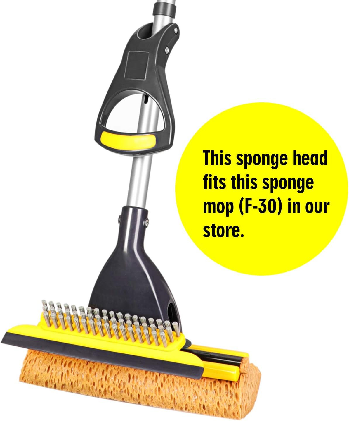 Yocada Sponge Mop Replacement Refill Head Home Commercial Use Tile Floor