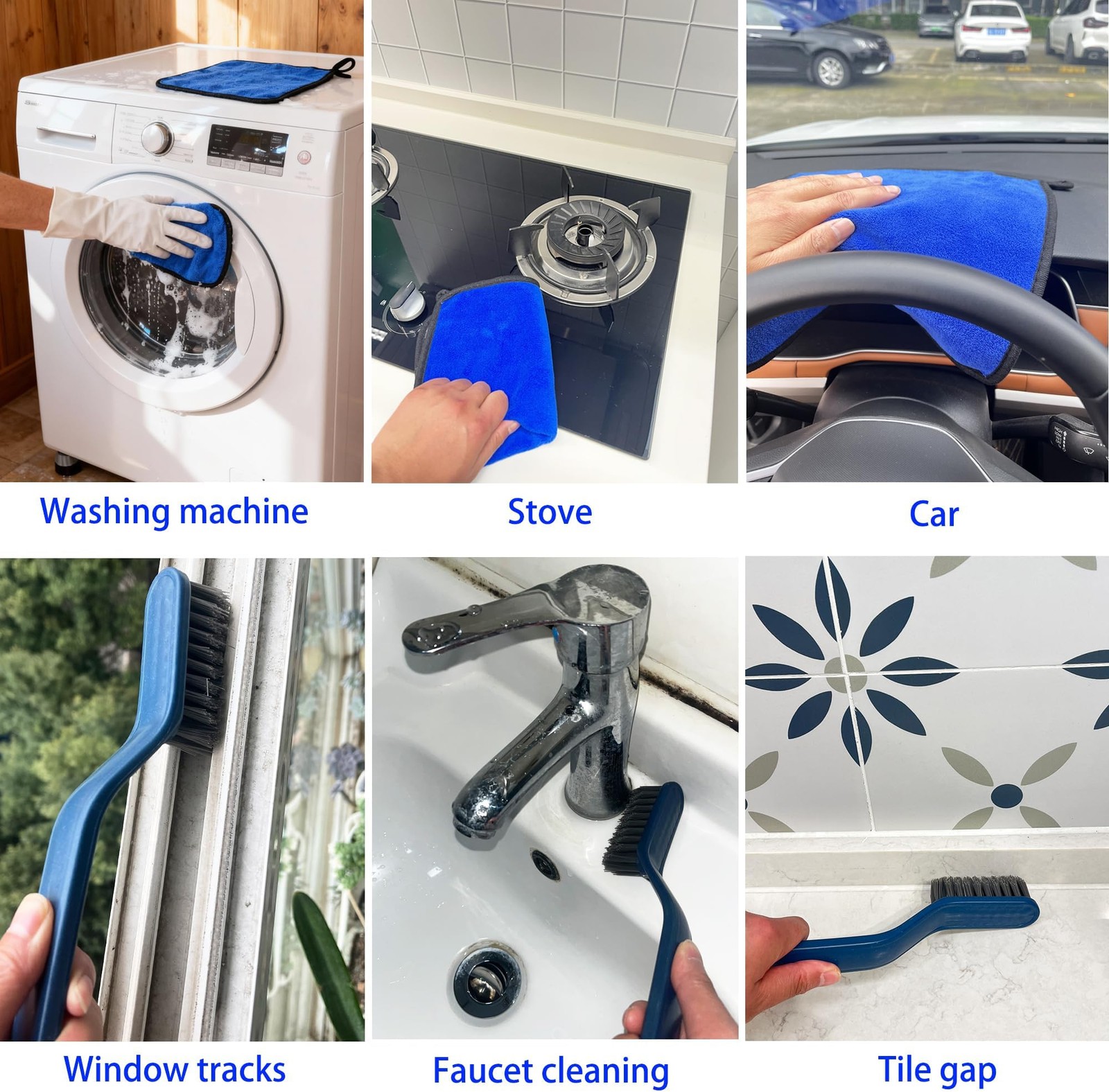 8 Pack Washing Machine Cleaning Brush, Dryer Vent Cleaner Kit, Flexible Dryer…