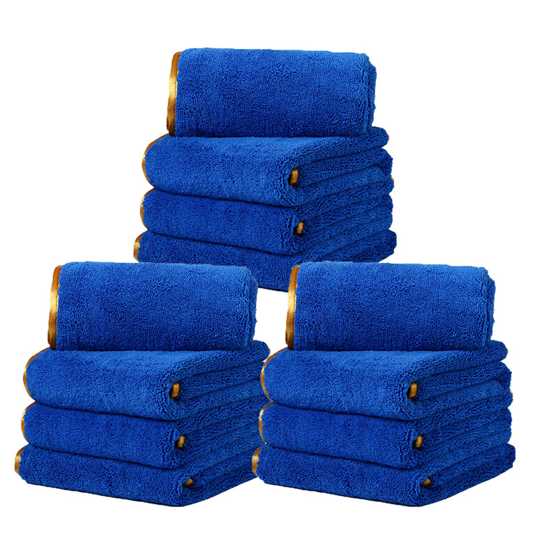 Large Microfiber Car Drying Towels Super Absorbent Scratch Free 16 “x 24” Blue